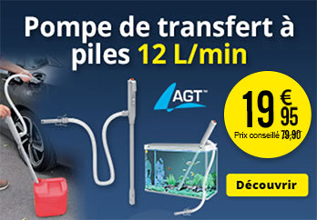 Pompe de transfert à piles 12 L/min AGT - ZX8504